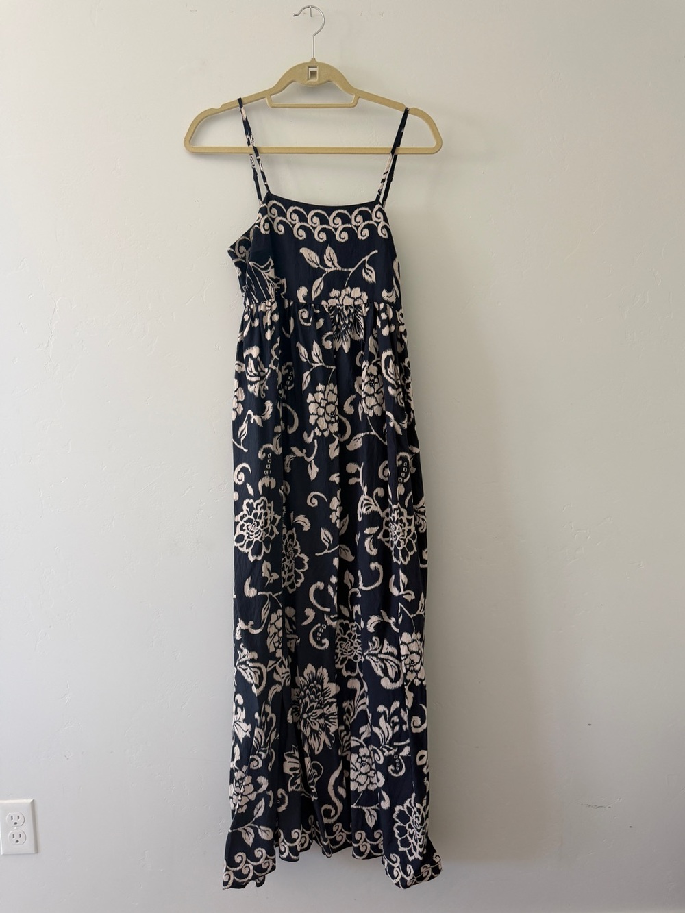 Navy Blue Floral Maxi Sundress